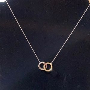 Beautiful T&C interlocking 18kt and SS necklace